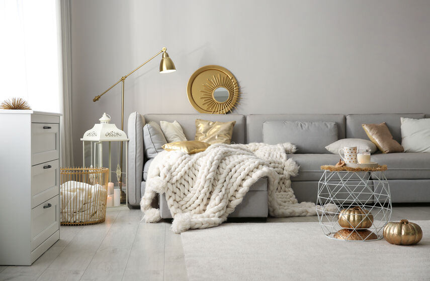 Living Room Interior During the Winter Season Electric Air Cleaners keeping indoor air clean for the winter season