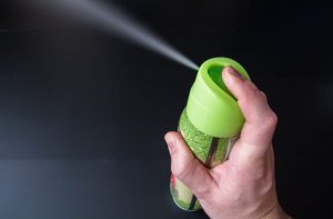 Spraying air freshener