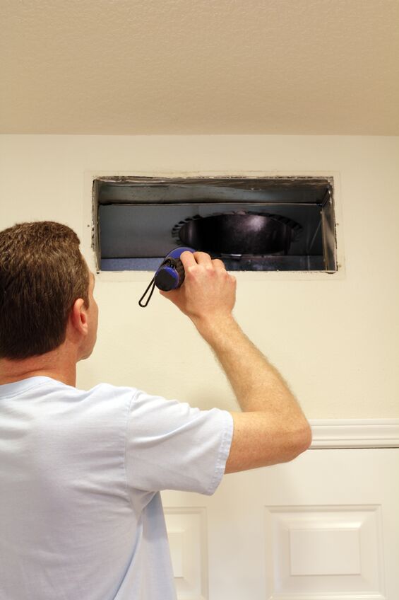 Checking air ducts Air duct cleaning for the spring season