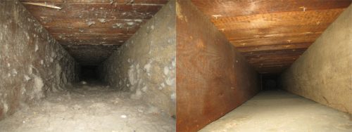 Crawl Space cleaning before and after